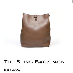 Lotuff Leather Sling Backpack in Clay